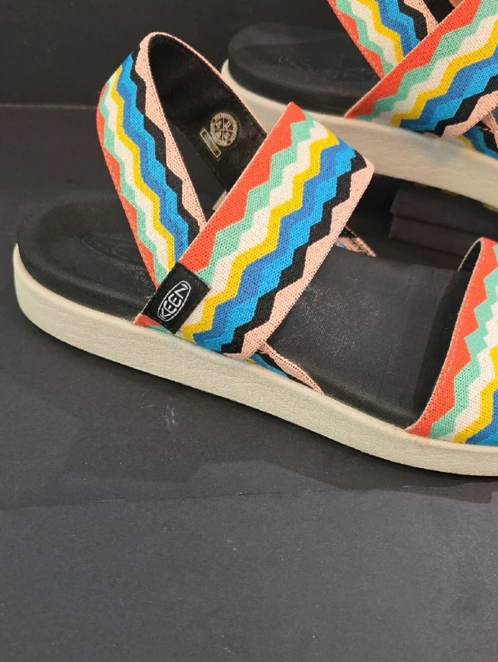 Keen Women's Multi-Color Zigzag Strap Sandals Size 11 - Picture 4 of 10